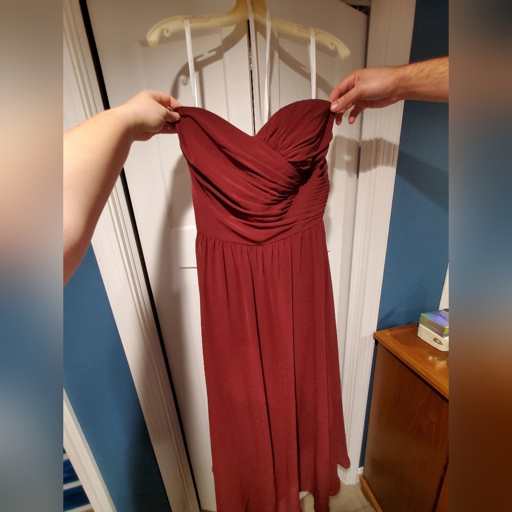 Strapless, red Christina Wu size 18